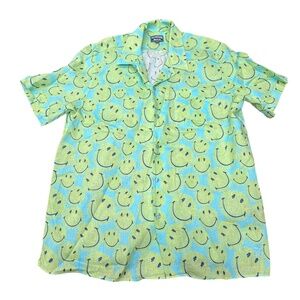 VILEBREQUIN x SMILEY Hawaiian Tropical Short Sleeve Bowling Shirt size XXL